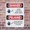 Signmission High Voltage Keep Away Bilingual Danger Sign, Plastic, 10in W x 14in L, 2PK OS-2PACK-DS-P-1014-VS-1344 - alternate 3